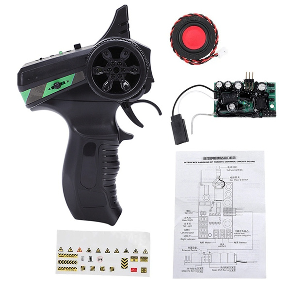 Runtodo Sound System Transmitter Receiver Board Horn Upgrade Accessories for WPL D12 C24 B24 B36 MN D90 RC Truck Car Parts,A