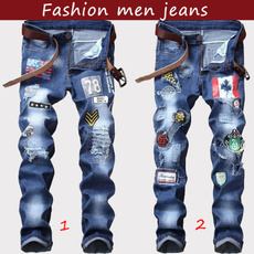 men's jeans, slim, straightjean, Elastic