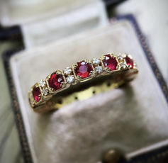 goldplated, ruby, wedding ring, gold