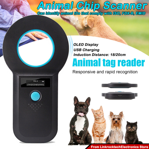 New] Animal Chip Scanner Pet Microchip Reader Scanner ISO/FDX-B/EMID Animal  Handheld Reader Pet ID Scanner Rechargeable Animal Chip Scanner Pet Tag  Scanner | Wish