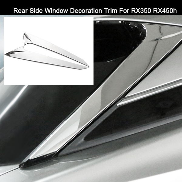 LIUZWEI Rear Tail Door Window Spoiler Strip Trim Side Window Triple-Cornered Beveled Cover For Lexus Rx350 Rx450H 2016-2019 