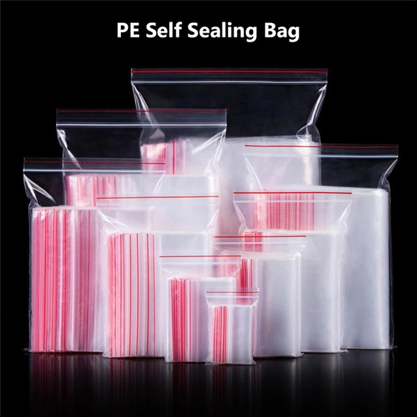 Plastic Ziplock Bags Jewelry Small Ziplock Bag Food Packaging Zip Lock Bags  Clear Fresh-keeping Dustproof Reclosable Home kitchen