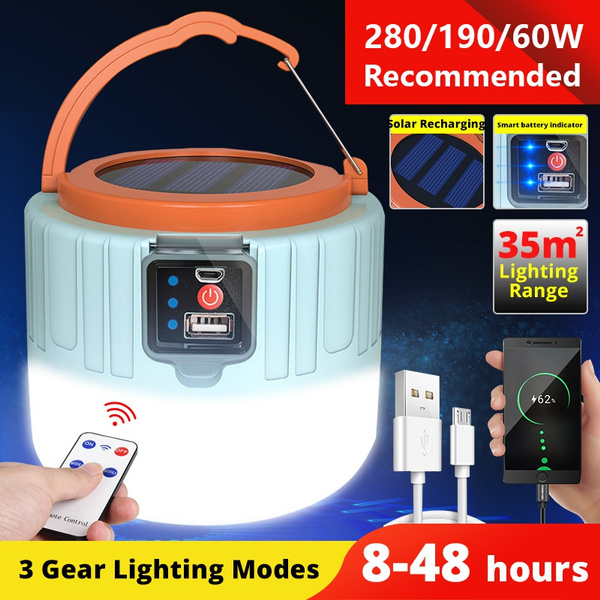 Portable Led Camping Lantern - Ultra Bright Usb Rechargeable Solar