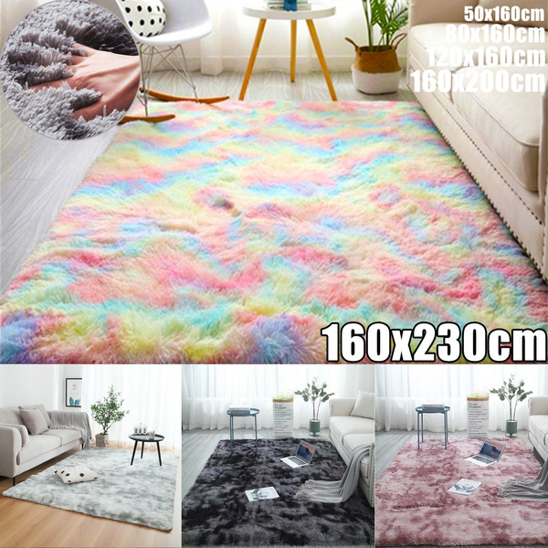 Motley Plush Carpets Fluffy Rug, Large Fluffy Rugs For Bedroom