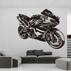 room, motorcyclist, Wall, Stickers