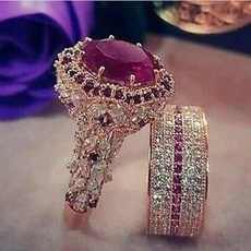 Beautiful, Antique, Engagement Wedding Ring Set, art