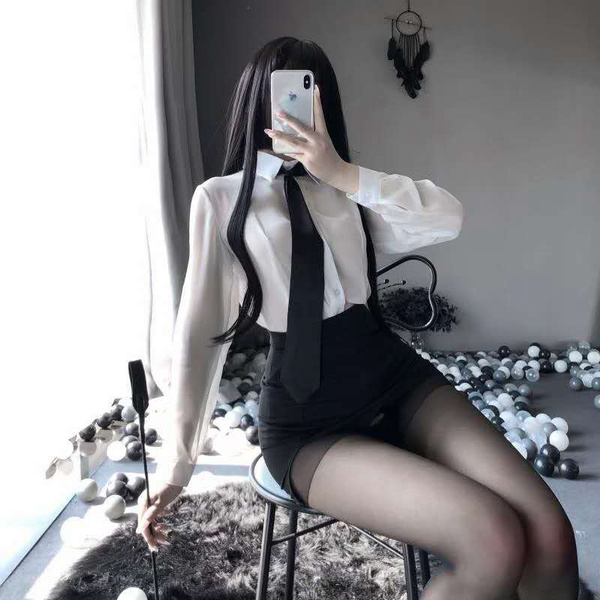 Sexy Lady Lingerie Teacher Uniform Role Play Outfit Costume