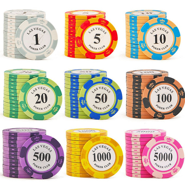 100pcs Casino Fichas De Póquer Juego De Póquer Fichas De 
