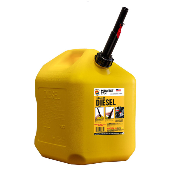 Midwest Can Company 5 Gallon Diesel Can Fuel Container Auto Shut Off