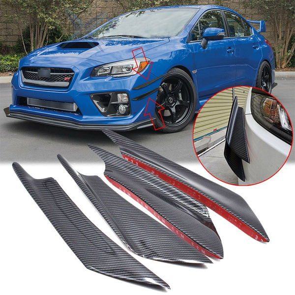 For Subaru WRX STI Legacy Carbon Fiber Pattern Bumper Canard Splitter ...