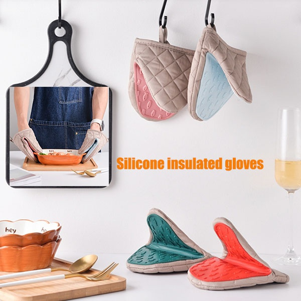 1PC Silicone Anti-scalding Oven Gloves Mitts Potholder Kitchen