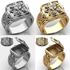 DIAMOND, wedding ring, 925 silver rings, men_rings