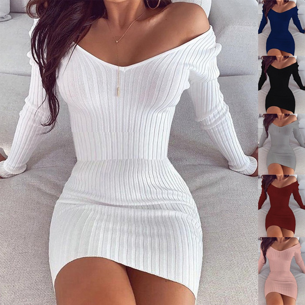 Sexy Plus Size White Club Dress