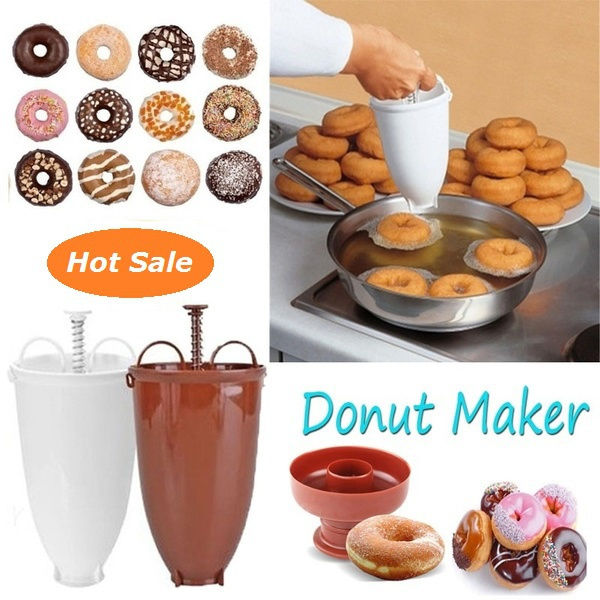 Donut Maker Dispenser Creative Doughnut Mould Making DIY Kitchen Baking Tool 