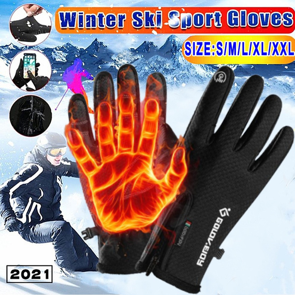 Unisex Winter Fluff Warm Gloves Cycling Touchscreen Windproof Anti Slip Gloves 