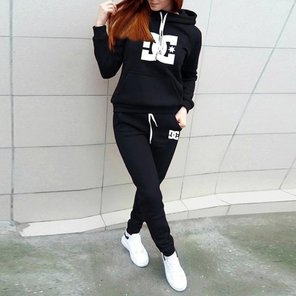 2021 New Fashion Sets for Women Sportsuits Two Piece Suits Hooded  Sweatshirts Long Pants Jogging Suits | Wish