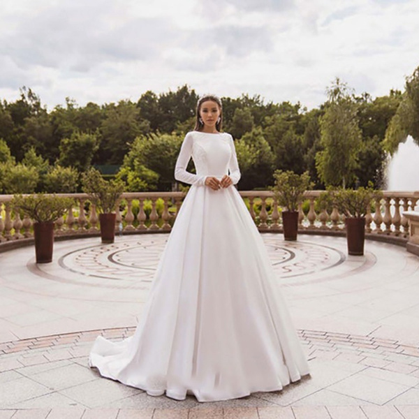 Sweetheart Princess Wedding Dress Muslim Long Sleeves Lace Bridal Gown ND2  - China Wedding Dress and Wedding Gown price | Made-in-China.com