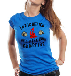 Funny, campingtshirtfunnycampfiresummerteeshirtwomantop, Fashion, Shirt