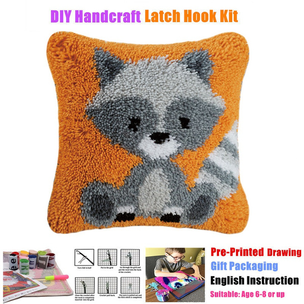 Model Latch Hook Kits, Shaggy Craft For Diy Throw Pillow Cover