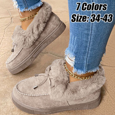 Плоские туфли, Мода, fur, Зима