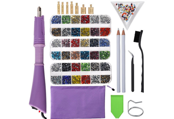 2000Pcs-9600Pcs/Box Hot Fix Rhinestone Setter Wand Tool, Hotfix Bedazzler  Kit with Hotfix Applicator