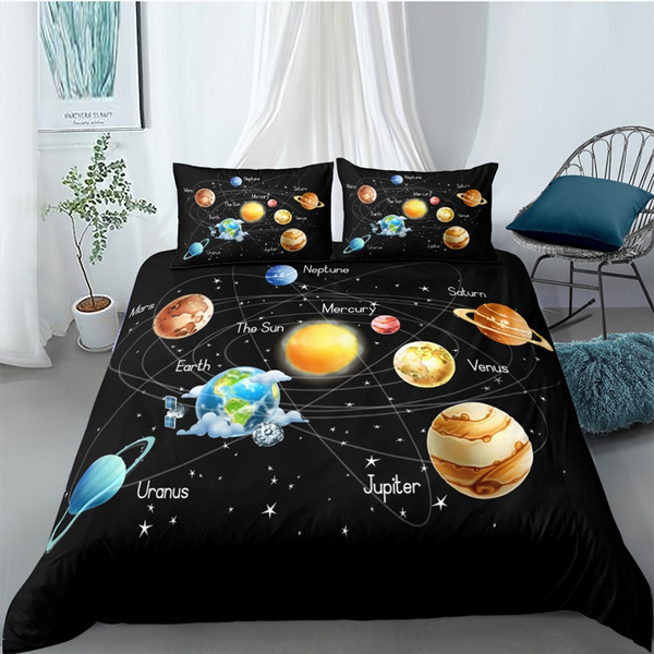 Solar System Planets Bedding Sets Space Exploration Quilt Cover Sets ...