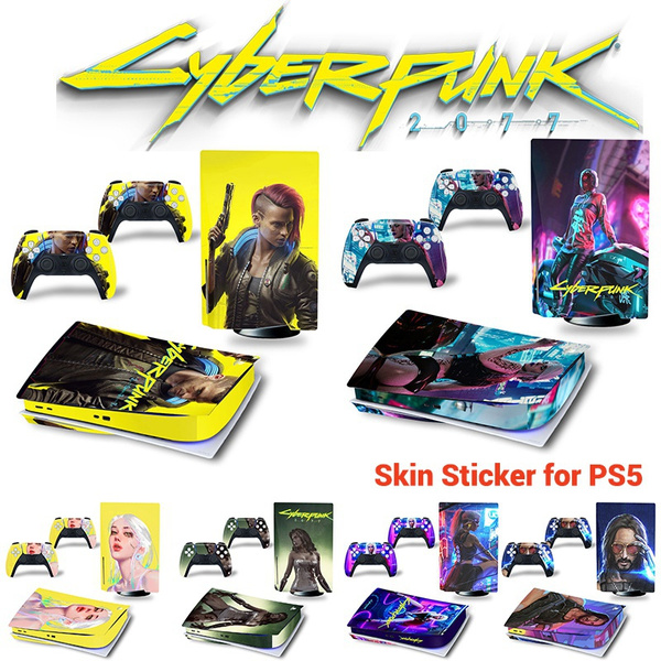 New Cyberpunk 2077 PS5 Skins Sticker for PS5 PlayStation 5 and 2  Controllers Skins Cover
