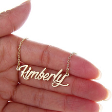 customnamenecklace, engravednecklace, Jewelry, gold