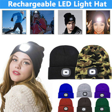 Warm Hat, Head, rechargeableledhat, winter cap
