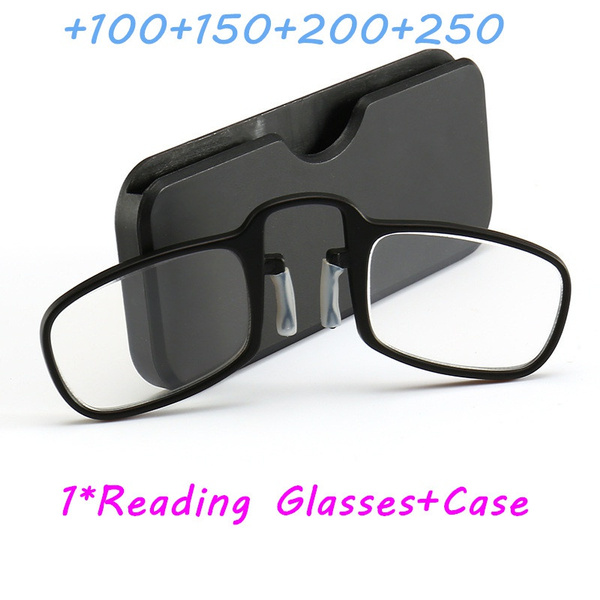 TR90 Newest Mini Sticky Reading Glasses Nose Clip on Presbyopic Glasses
