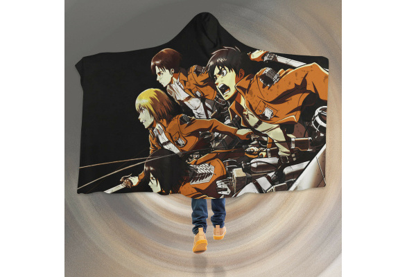 Details about   3D Attack On Titan T106 Hooded Blanket Cloak Japan Anime Cosplay Game Wendy 