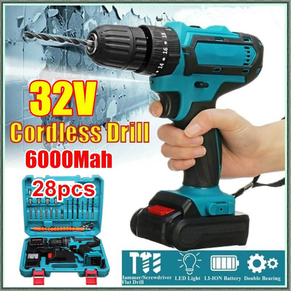 32V Cordless Electric Screwdriver With 