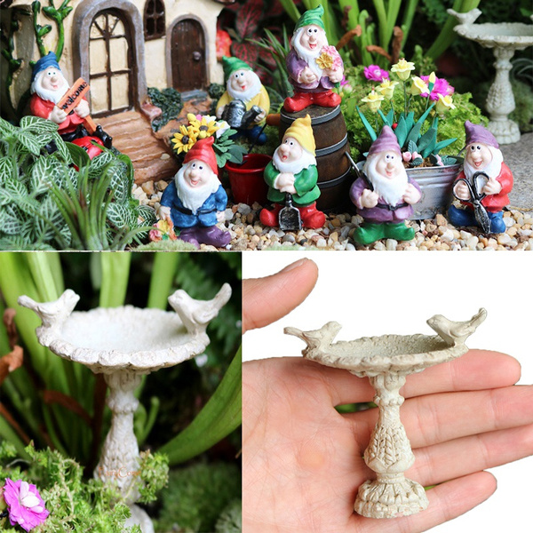 5Pcs Lovely Bee Miniatures For Fairy Garden Gnomes Moss Terrariums Decorati SC 