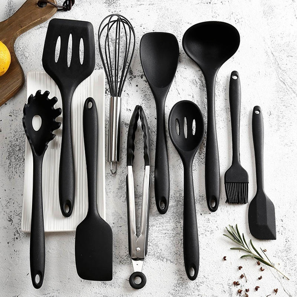 Kitchen Cookware Silicone Kitchenware Non-stick Cookware Cooking Tool  Spatula Ladle Egg Beaters Shovel Spoon Soup Utensils Set