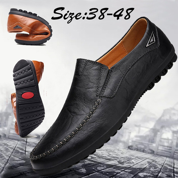 Men-Casual Loafers-Flat Shoes Slip-On Soft Leather Driving Shoes Moccasins