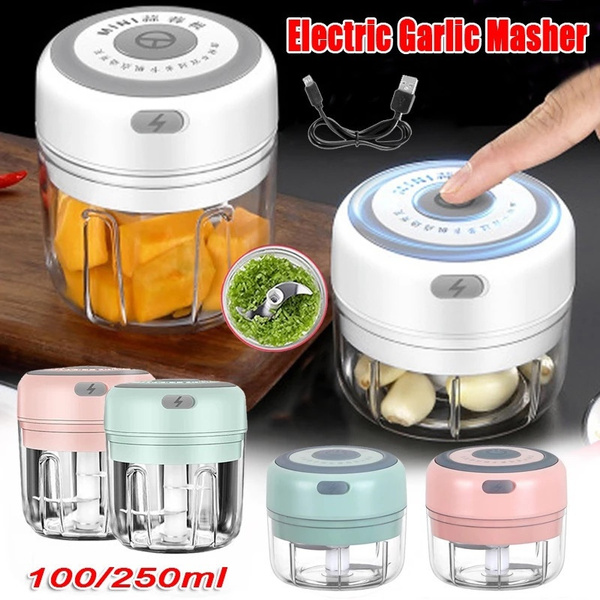 Garlic Masher Chopper Electric Grinder Food Portable Mini Press Vegetable  Meat