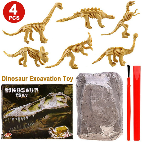 Dinosaur Excavation Kit Archaeology Dig Up Fossil Skeleton Fun Kids Toy 