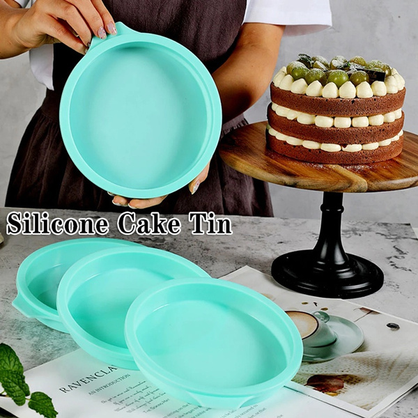 6/8 Inch DIY Silicone Round Cake Pan Tin Non-Stick Baking New