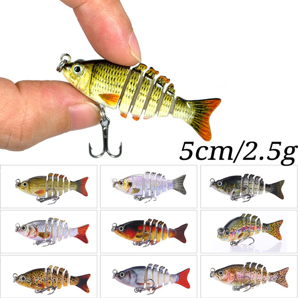 1Pcs Multi Jointed Fishing Lures Hard Baits Lifelike 6 Segments Swimbait  Bass Crankbaits Perch Pike Walleye Trout Baits (5cm/2.5g)