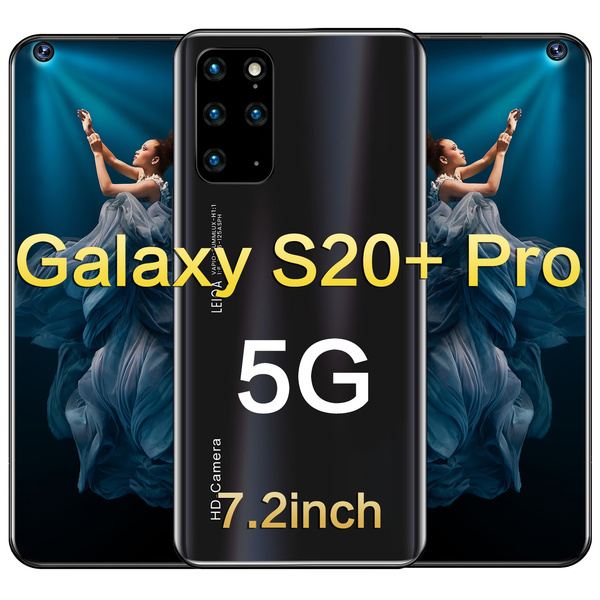 Stout Ik zie je morgen Hover 2021 New galaxy S20+ Pro New perforated screen 7.2-inch smartphone 4G/5G  S20+Pro smartphone Ultra-thin 12+ 512GB face unlock mobile phone dual SIM  phone supports TF card fashion smartphone Free gift(256gb SD card) 