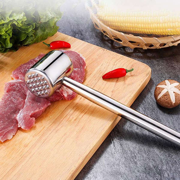 Meat Pounder Flattener Stainless Steel Tenderizer Tool Meat Hammer for  Chicken
