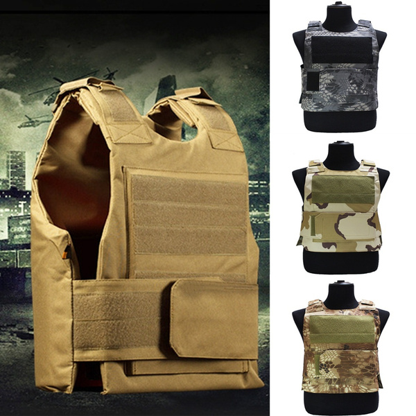 Military Tactical Vest Anti Stab Self-Defense Vest Hard Bullet-proof ...