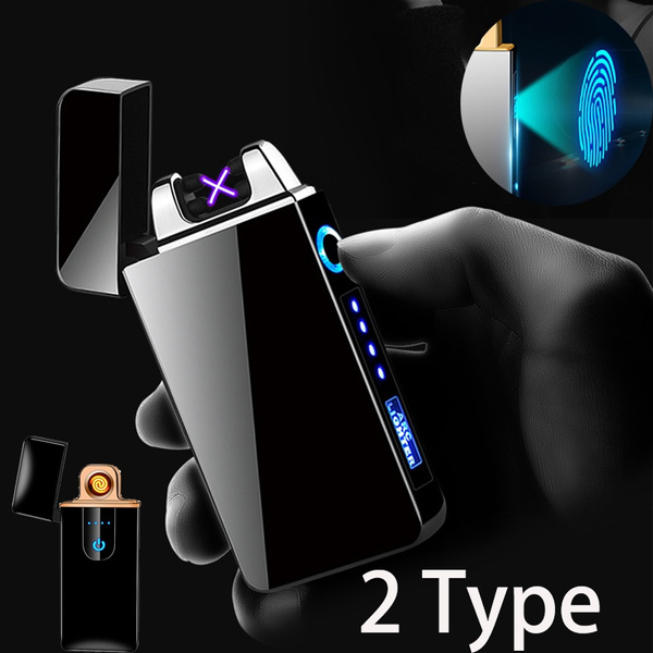 2 Version Creative Smart Blu-ray Display Double Arc Lighter Charging ...