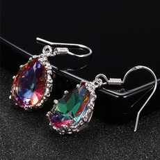 Sterling, rainbow, Gemstone Earrings, Regalos