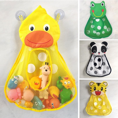 Baby Bath Toys Cute Duck Frog Mesh Net Toy Storage Bag Strong