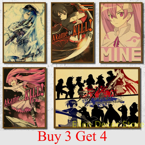 Poster Akame Ga Kill! – Impression Sur Toile – Décoration Murale Anime – Format 40x60 Cm (sans Cadre) - 4