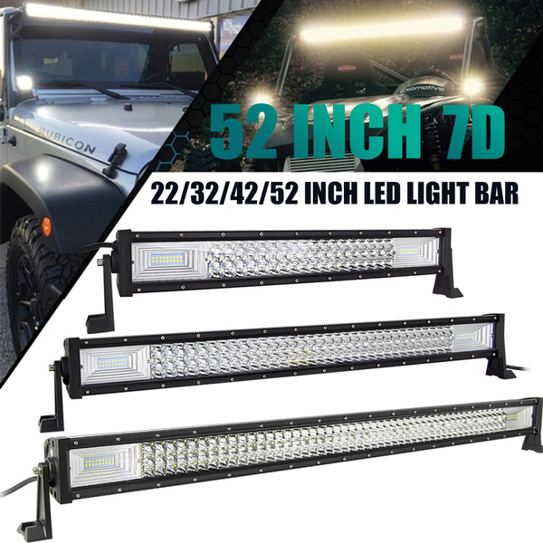 RIGIDON LED Driving Fog Lamp Triple Rows 22inch/270W 32inch/405W 42inch/540W  52inch/675W LED Light Bar Spot Flood Combo for Truck Car ATV SUV 4X4 Truck