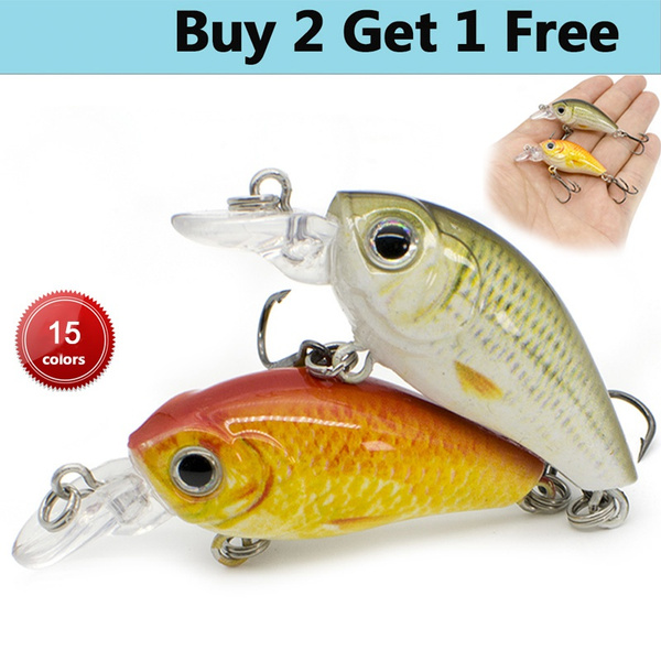 Fishing Crankbaits 1 pcs 4.5cm 4g Mini Crankbaits Floating Fishing Lure  Ultralight Lures[BUY 2 GET 1 FREE] Wobblers Hard Bait Micro Lure Iscas  Artificiais for Bass Perch Trout Pike Carppie Bluefish