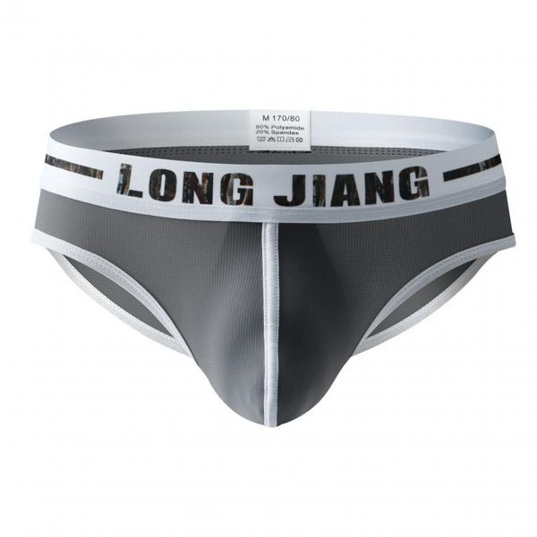 Strong Men Sexy Ice Silk Quick Dry Solid Color Low Waist Underwear Briefs Underpants Cuecas Men Brief Bikini Man Srting