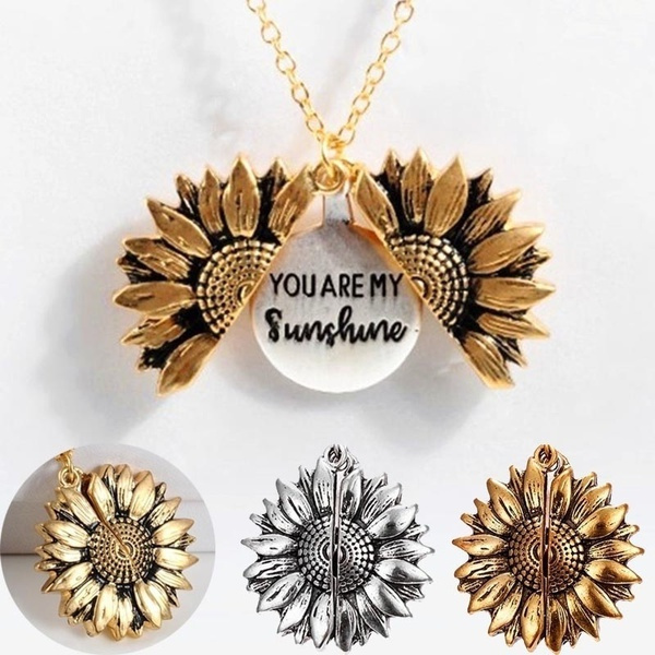 wish sunflower necklace